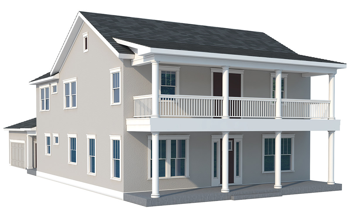  3d  home  roof  model