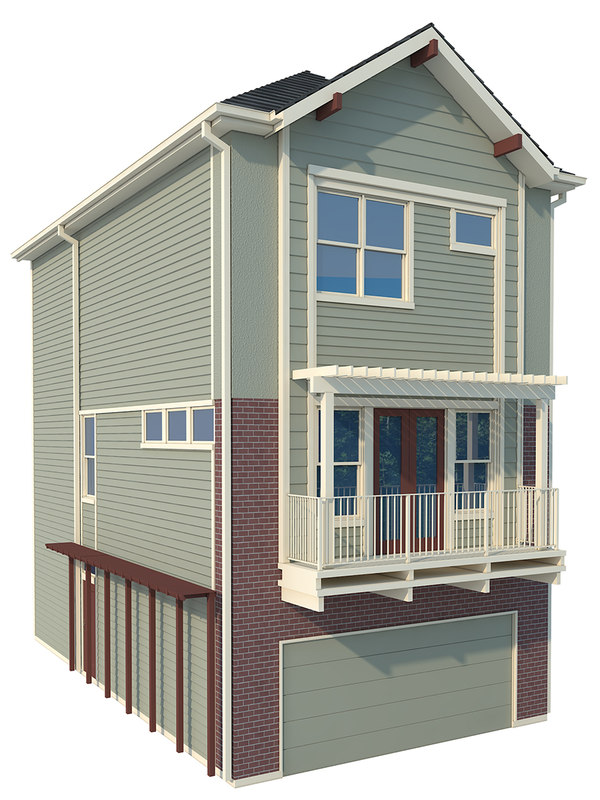 3d home roof model