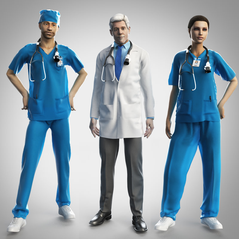 modèle 3D de Ensemble de médecins TurboSquid 1094572