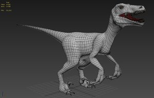 velociraptor raptor 3d model