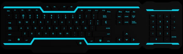 blend pc gaming keyboard tron