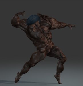 3d rigged high-poly model