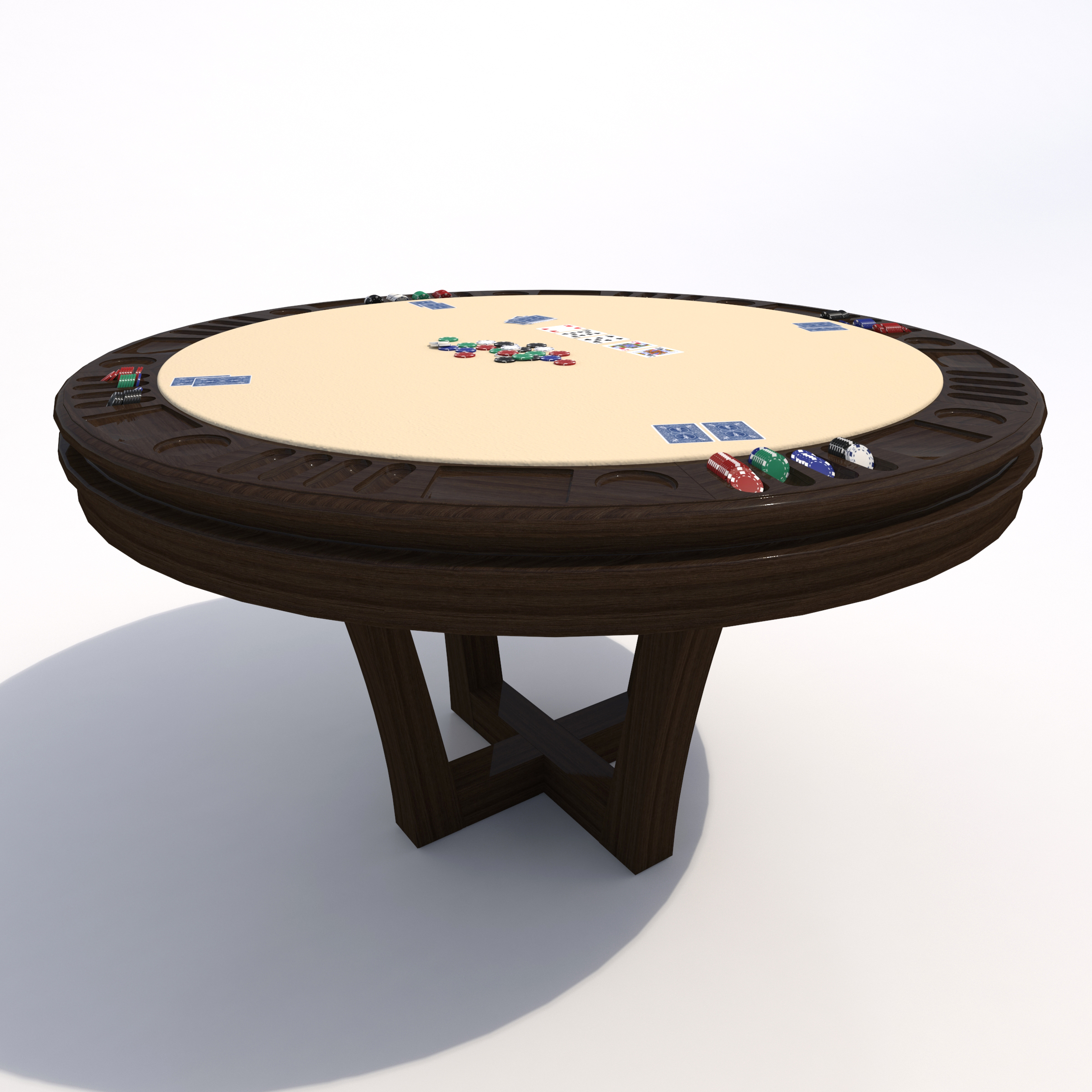 扑克桌3d模型