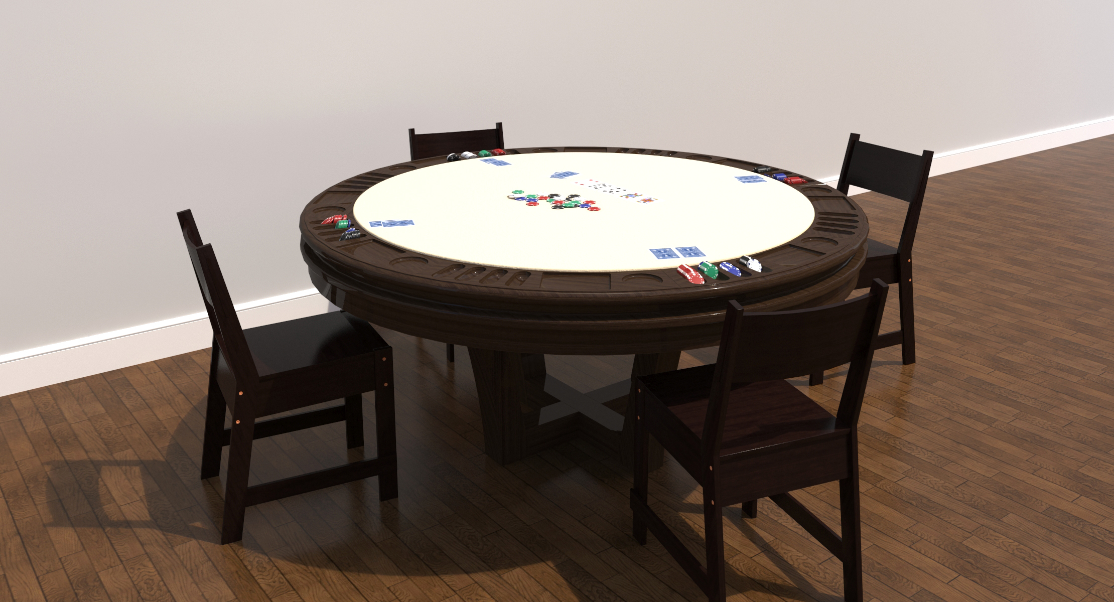 扑克桌3d模型