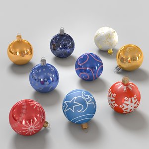 christmas balls 3d model