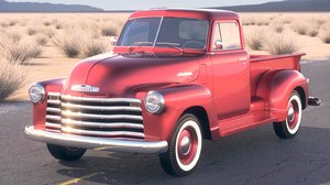 3d model chevrolet 1950 pickup