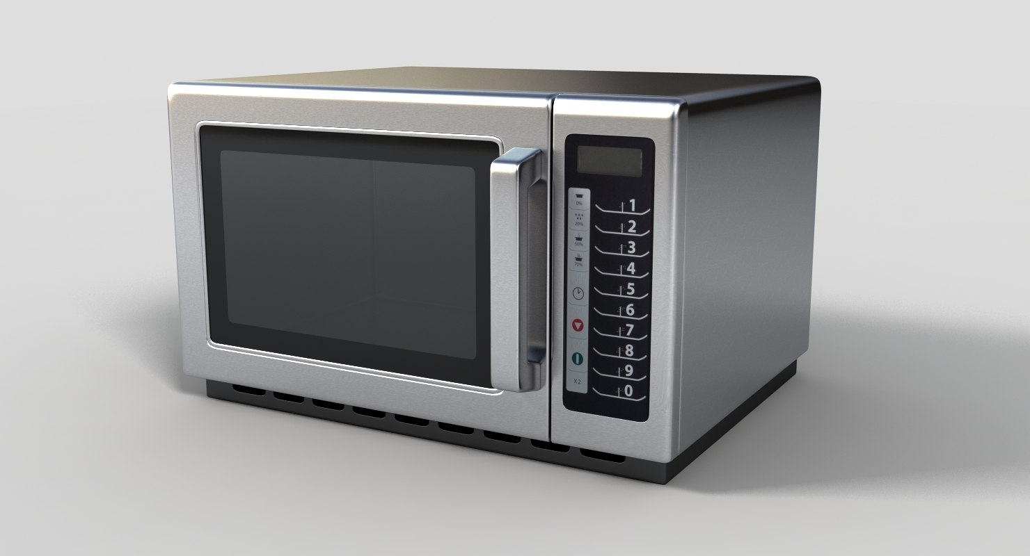 commercial microwave 3d model