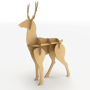 3d model deer cardboard