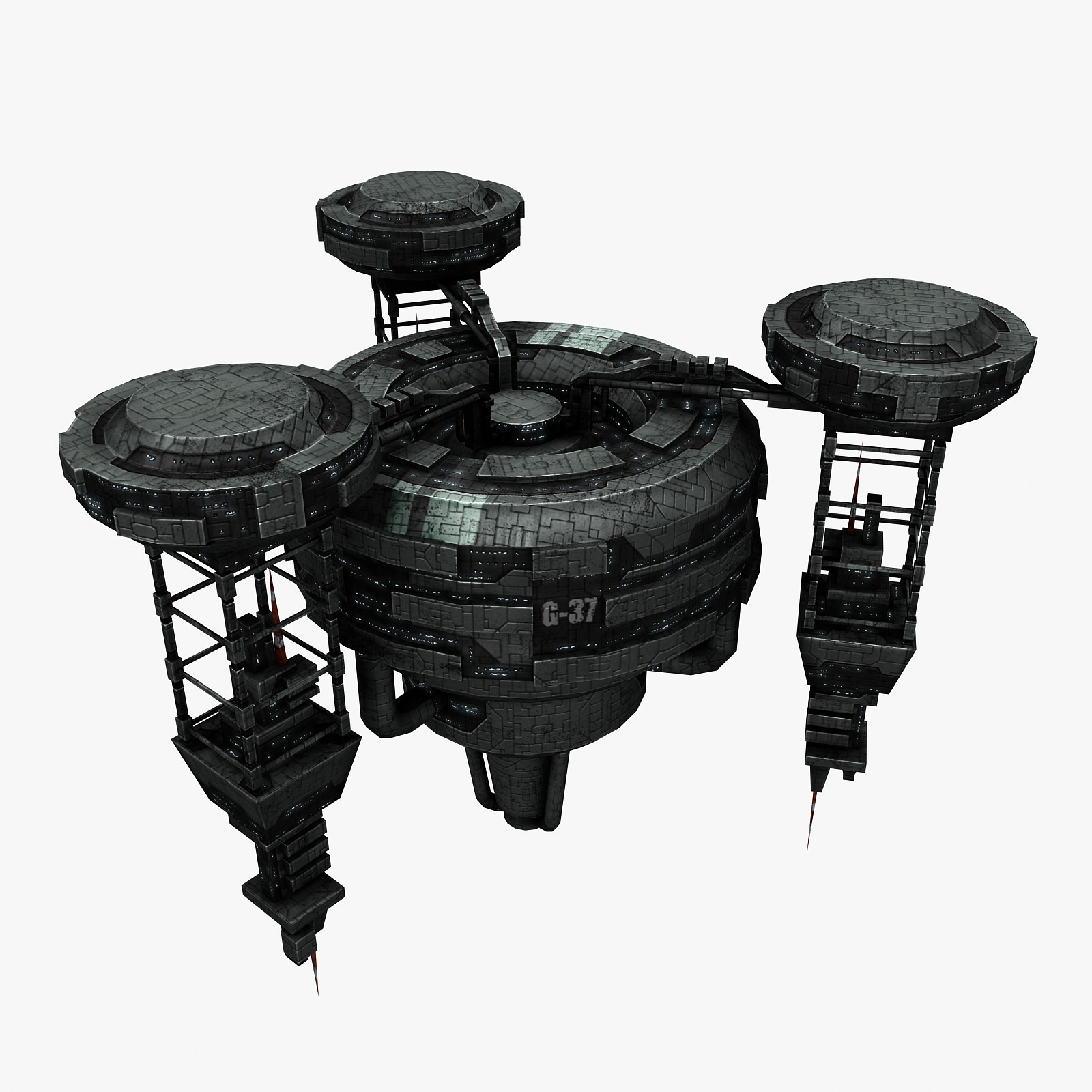 spaceship station 3d model