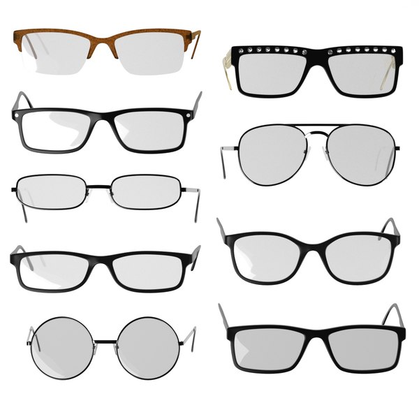 3d model glasses set