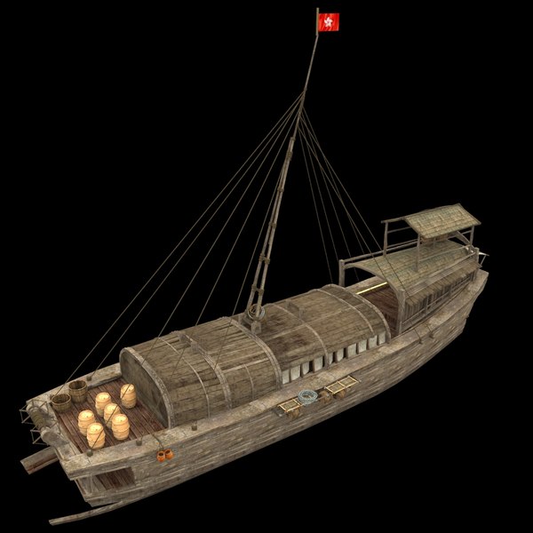 3d chinese boats model