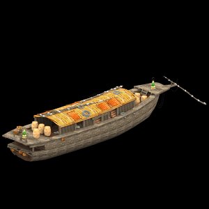 3d chinese fish boat