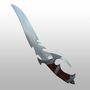 3d model dragon knife