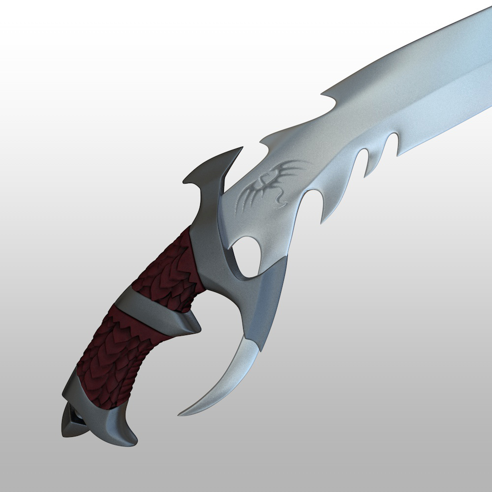 3d model dragon knife