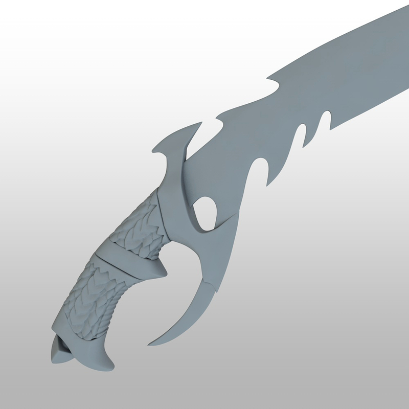 3d model dragon knife