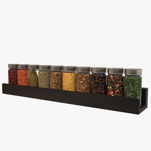 contemporary spice rack 3d max