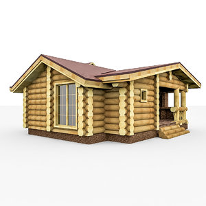 3d model home sauna wood bar