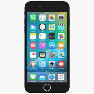 apple iphone 7 black 3d model