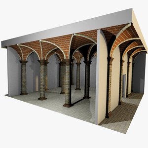 3d romanic vaulting column spacings