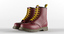 3d model leather red boots
