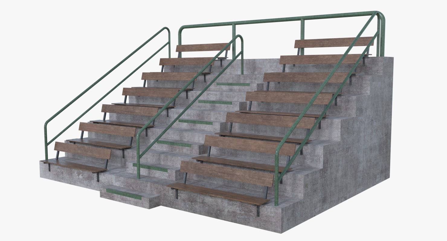 3d model bleacher blender