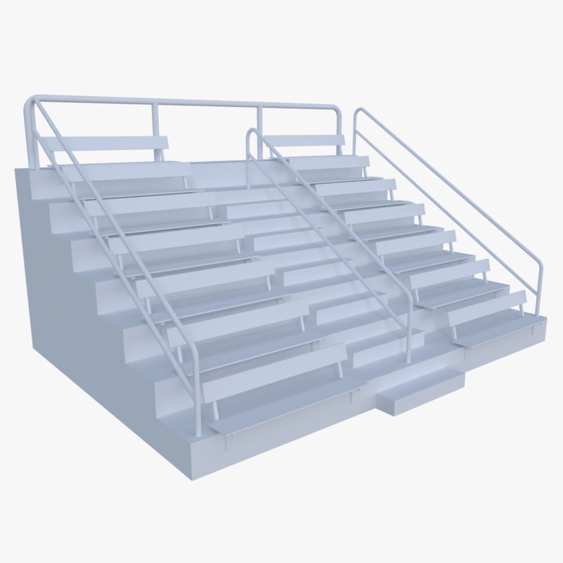 bleacher blender 3d model