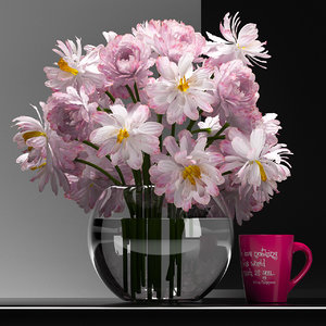obj flowers vase set 18