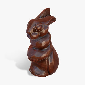 chocolate bunny 3d model