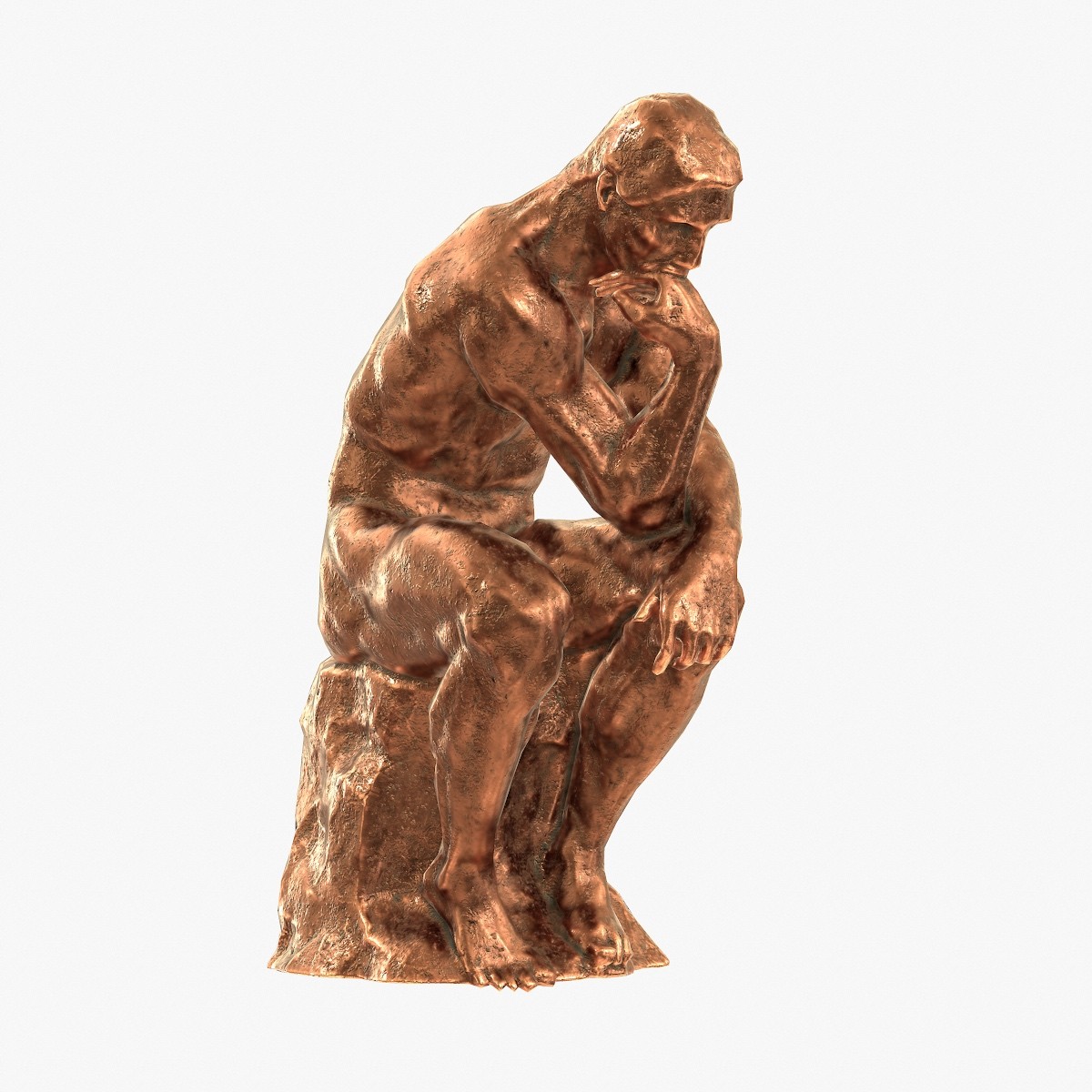 sculpture rodin thinker 3d obj