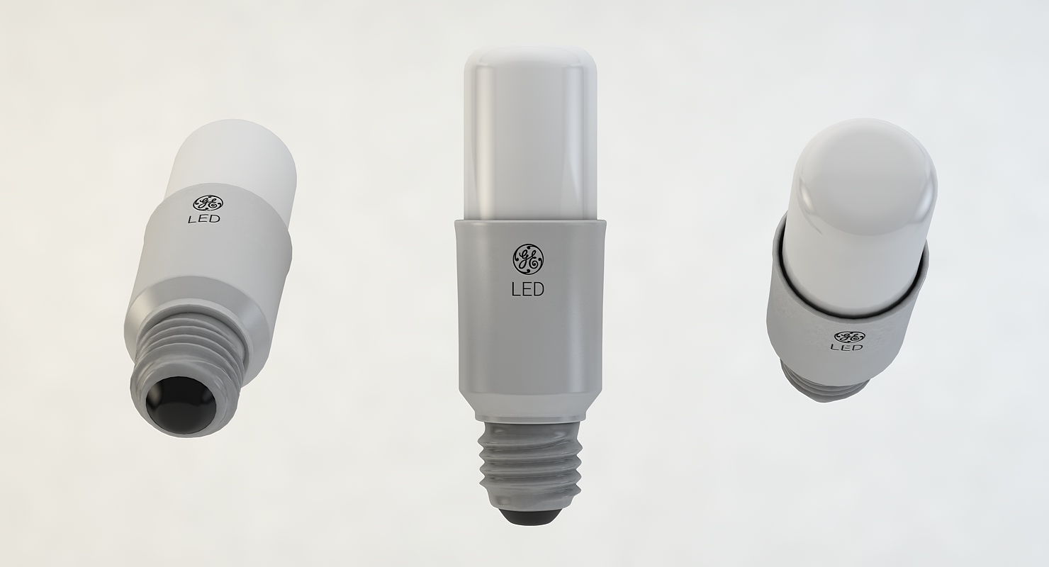 ge led stick bulb 3d model