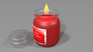 3d candle jar