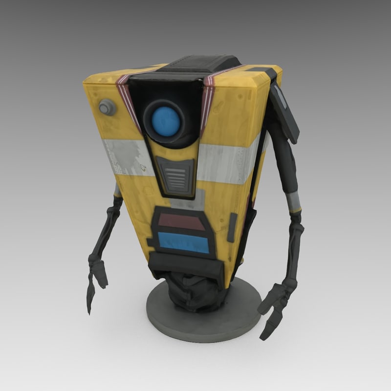 3d claptrap figurine borderlands model