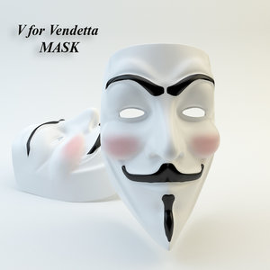 v vendetta mask 3d model
