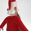 santa claus cartoon character 3d model