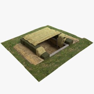 3d max fox hole bunker