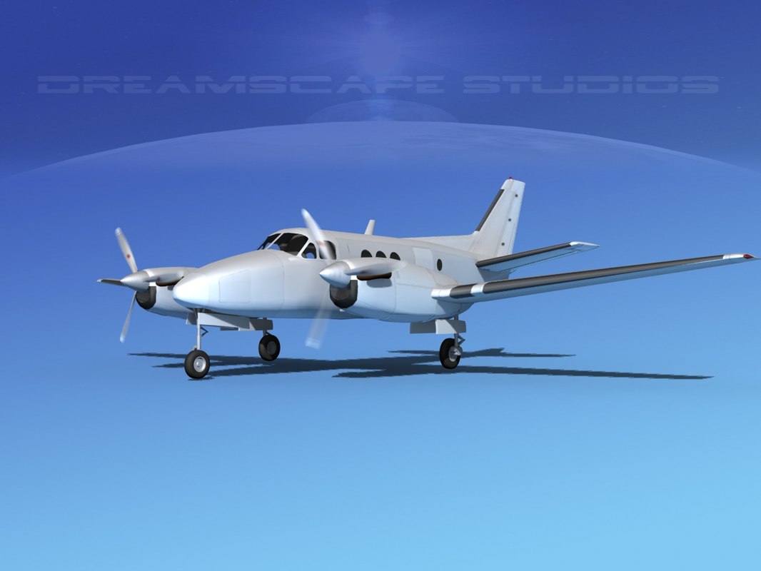 Propellers Beechcraft C100 King Air 3d Model