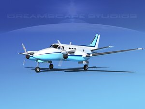 propellers beechcraft c100 king air 3d max