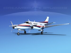 3d model propellers beechcraft c100 king air
