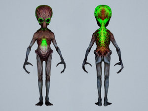 3d model alien creature