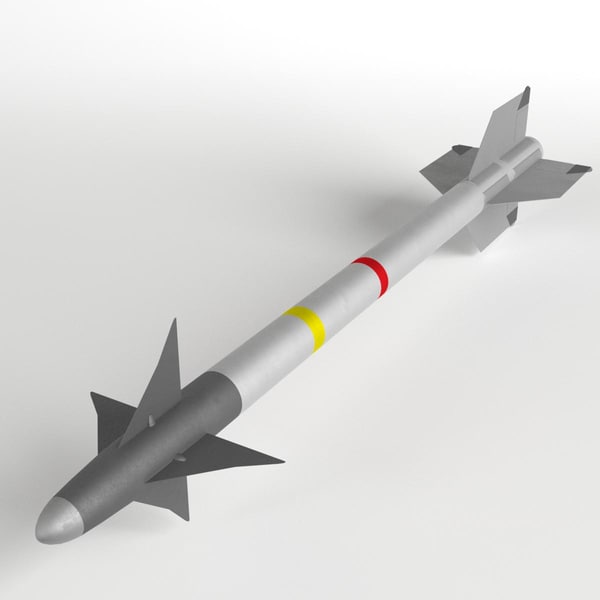 aim-9l sidewinder aam air-to-air 3d 3ds