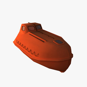 3d model of enclosed lifeboat