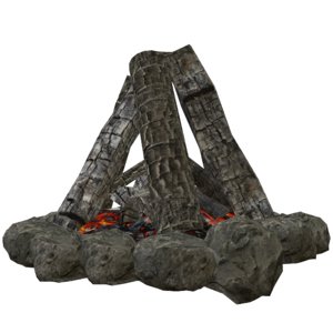 bonfire 3d model