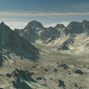 mountain range terrain landscape 3d max
