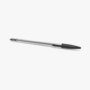 ballpoint pen black 3d model