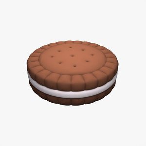 3d model of pillow cookie