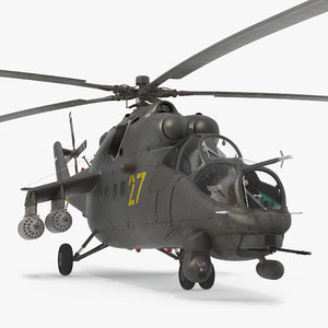 3d russian large helicopter gunship