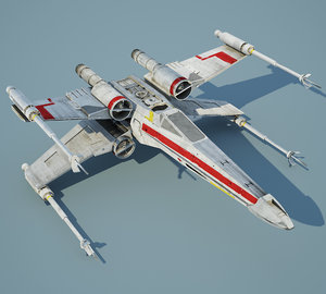 star wars x-wing r2-d2 3d obj