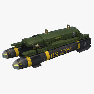 3d model agm-114 hellfire missile 1