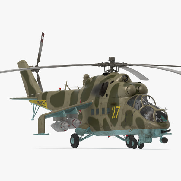 RussianAttackHelicopterMilMi24Bvray3dmod