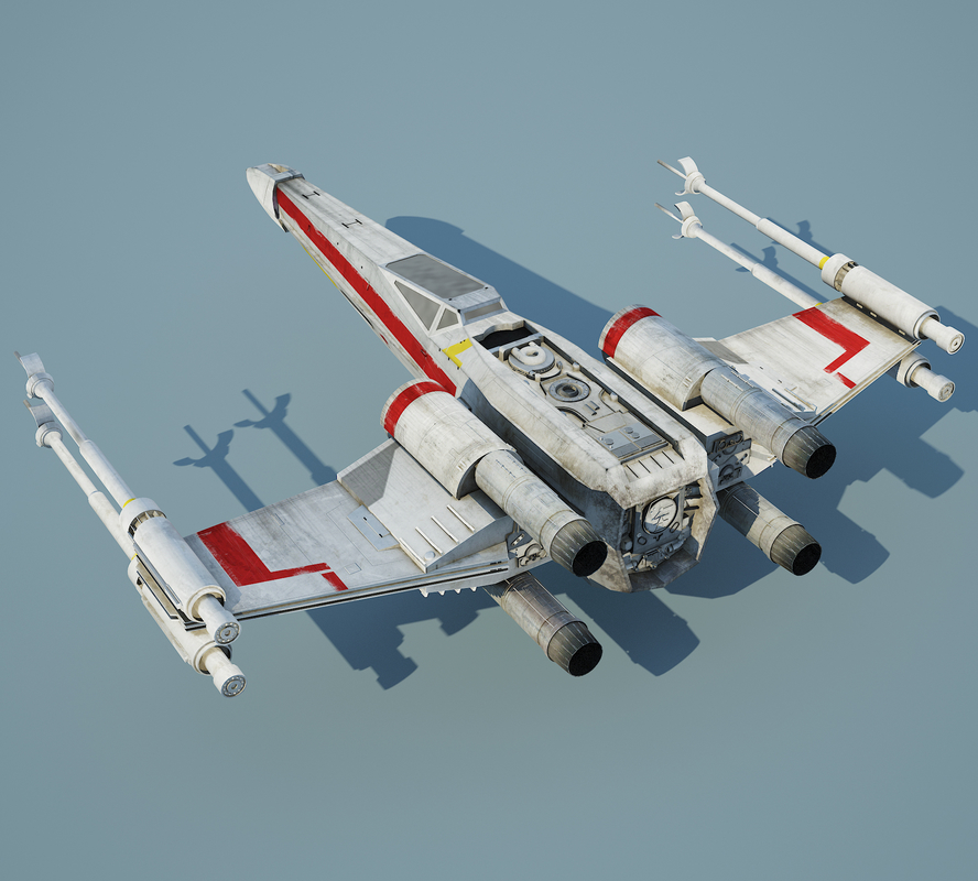 star wars x-wing r2-d2 3d obj